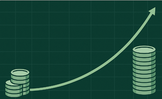 Systematic Investment Plan (SIP) concept with growing coins and mutual fund jar